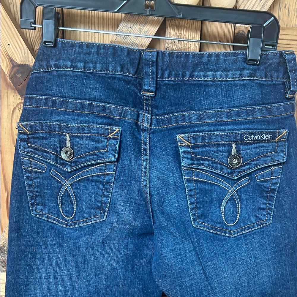 Calvin Klein Dark Blue Women's Bootcut Lean Jeans - Picture 9 of 11